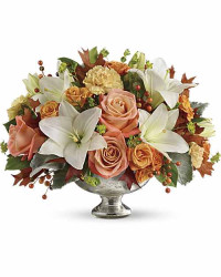 Multi-Colored | Mixed Bouquets | Harvest Shimmer Centerpiece | Same Day Flower Delivery by Teleflora