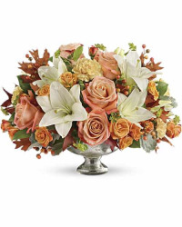 Multi-Colored | Mixed Bouquets | Harvest Shimmer Centerpiece | Same Day Flower Delivery by Teleflora