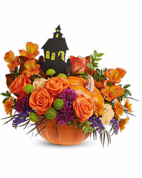 Multi-Colored | Mixed Bouquets | Haunted Pumpkin Bouquet | Same Day Flower Delivery by Teleflora