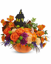 Multi-Colored | Mixed Bouquets | Haunted Pumpkin Bouquet | Same Day Flower Delivery by Teleflora