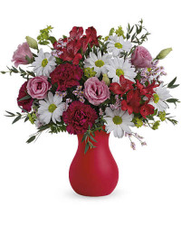 Multi-Colored | Mixed Bouquets | Kissed With Crimson Bouquet | Same Day Flower Delivery by Teleflora