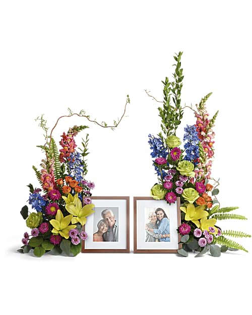 Multi-Colored | Mixed Bouquets | Loving Farewell Photo Tribute Bouquet | Same Day Flower Delivery by Teleflora