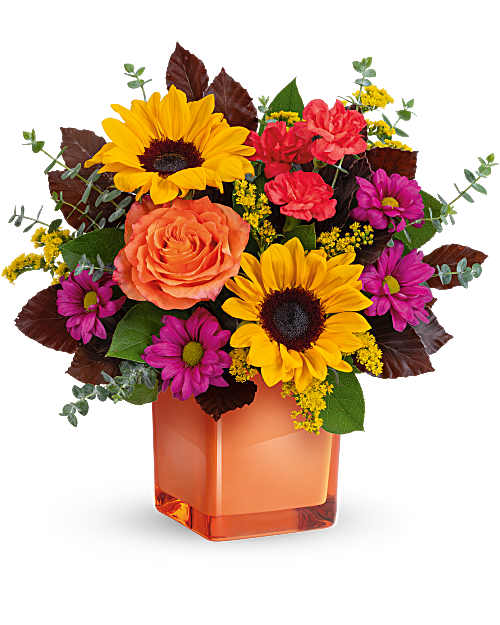 Multi-Colored | Mixed Bouquets | Midnight Harvest Bouquet | Same Day Flower Delivery by Teleflora