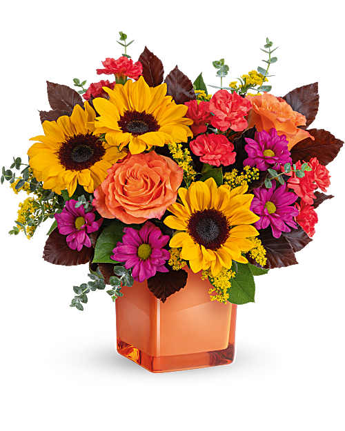 Multi-Colored | Mixed Bouquets | Midnight Harvest Bouquet | Same Day Flower Delivery by Teleflora