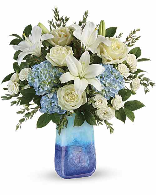 Multi-Colored | Mixed Bouquets | Ocean Sparkle Bouquet | Same Day Flower Delivery by Teleflora