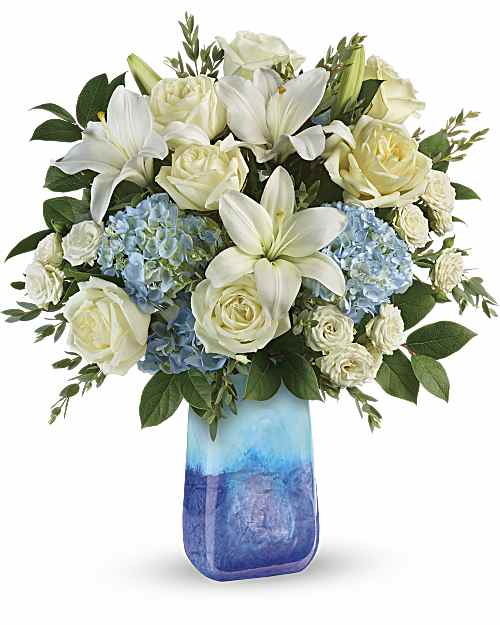 Multi-Colored | Mixed Bouquets | Ocean Sparkle Bouquet | Same Day Flower Delivery by Teleflora