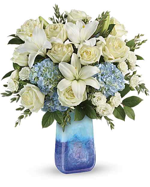Multi-Colored | Mixed Bouquets | Ocean Sparkle Bouquet | Same Day Flower Delivery by Teleflora