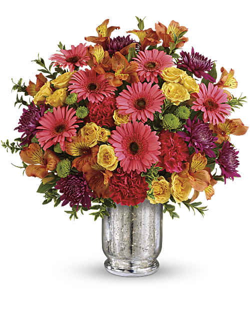 Multi-Colored | Mixed Bouquets | Pleased As Punch Bouquet | Same Day Flower Delivery by Teleflora
