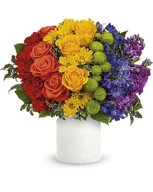 Multi-Colored | Mixed Bouquets | Rainbow Love Bouquet | Same Day Flower Delivery by Teleflora