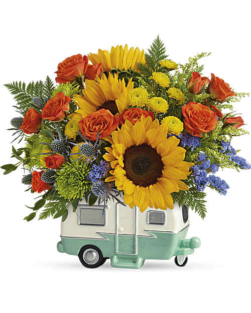 Multi-Colored | Mixed Bouquets | Retro Road Tripper Bouquet | Same Day Flower Delivery by Teleflora