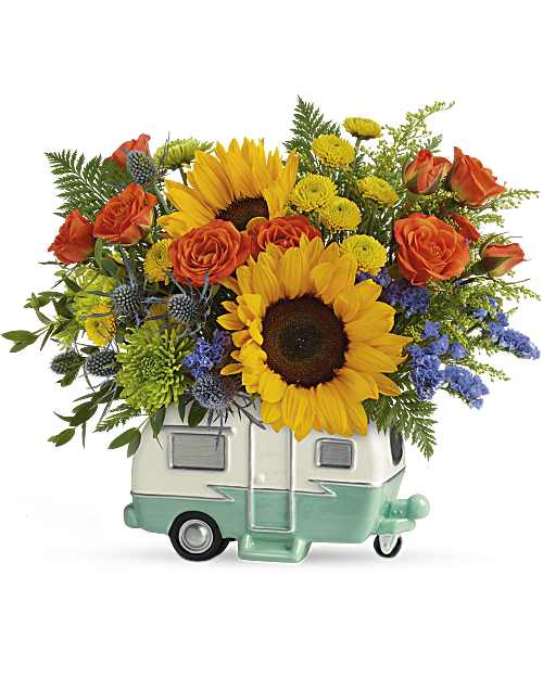 Multi-Colored | Mixed Bouquets | Retro Road Tripper Bouquet | Same Day Flower Delivery by Teleflora