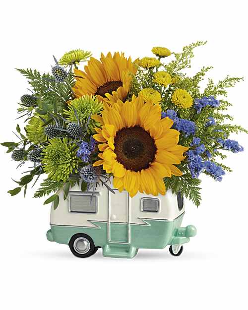 Multi-Colored | Mixed Bouquets | Retro Road Tripper Bouquet | Same Day Flower Delivery by Teleflora