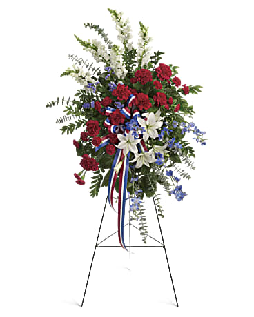 Multi-Colored | Mixed Bouquets | Sacred Duty Spray | Same Day Flower Delivery by Teleflora