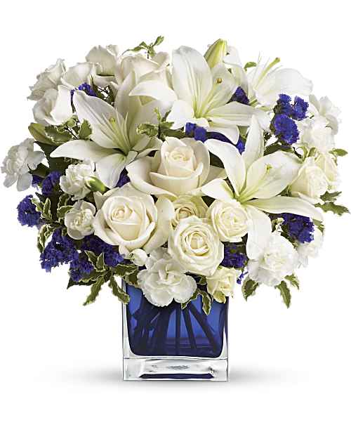 Multi-Colored | Mixed Bouquets | Sapphire Skies Bouquet | Same Day Flower Delivery by Teleflora