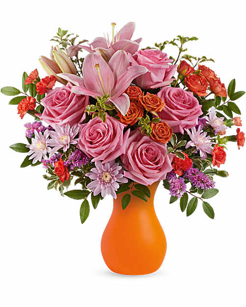 Multi-Colored | Mixed Bouquets | Sunset Radiance Bouquet | Same Day Flower Delivery by Teleflora