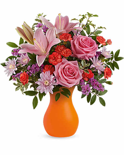 Multi-Colored | Mixed Bouquets | Sunset Radiance Bouquet | Same Day Flower Delivery by Teleflora