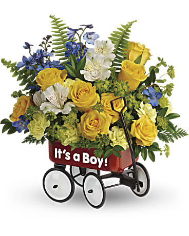 Multi-Colored | Mixed Bouquets | Sweet Little Wagon Bouquet | Same Day Flower Delivery by Teleflora