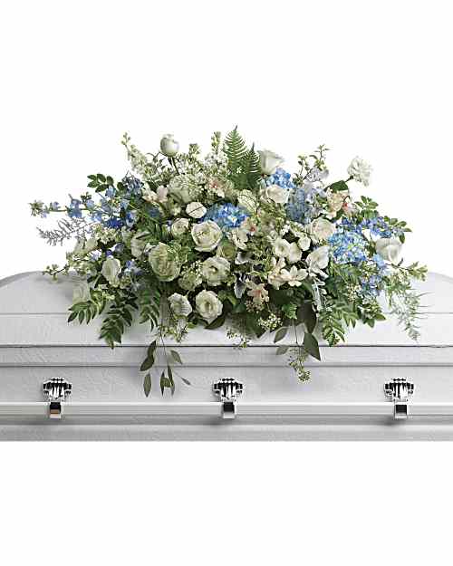 Multi-Colored | Mixed Bouquets | Tender Remembrance Casket Spray | Same Day Flower Delivery by Teleflora