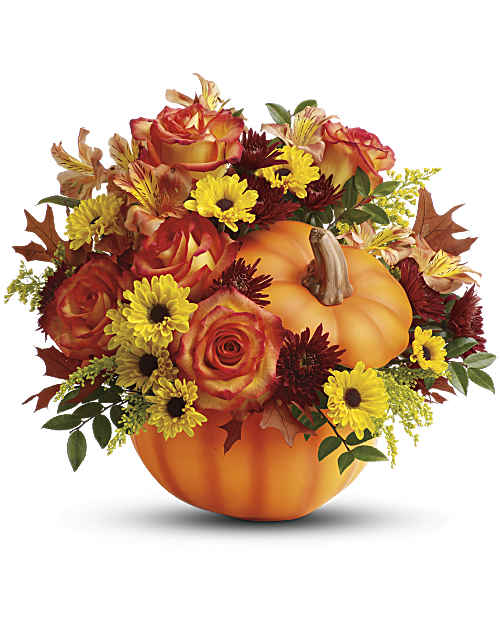 Multi-Colored | Mixed Bouquets | Warm Fall Wishes Bouquet | Same Day Flower Delivery by Teleflora