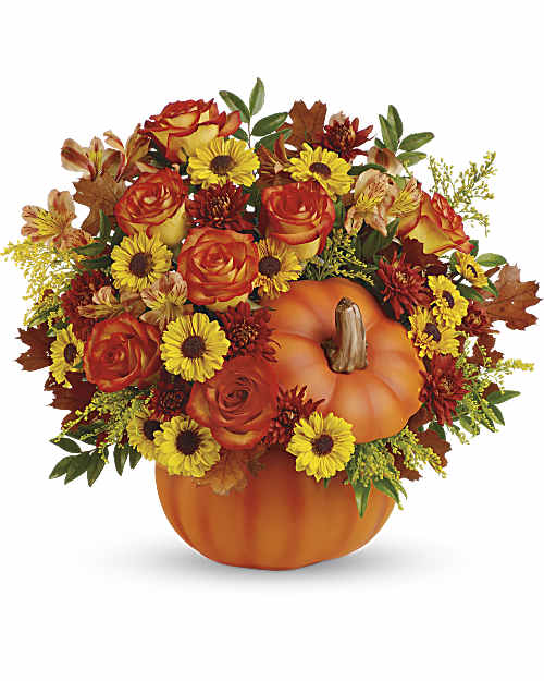 Multi-Colored | Mixed Bouquets | Warm Fall Wishes Bouquet | Same Day Flower Delivery by Teleflora