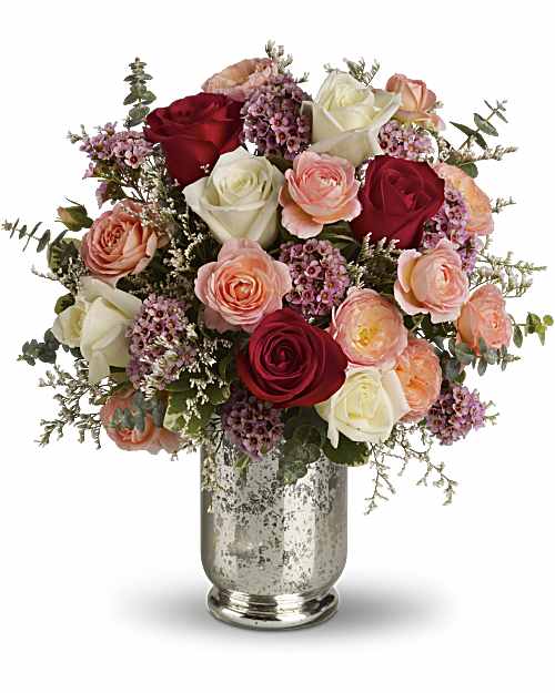 Multi-Colored | Roses | Always Yours Bouquet | Same Day Flower Delivery by Teleflora