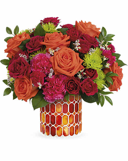 Multi-Colored | Roses | Citrus Dream Bouquet | Same Day Flower Delivery by Teleflora