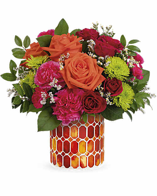 Multi-Colored | Roses | Citrus Dream Bouquet | Same Day Flower Delivery by Teleflora