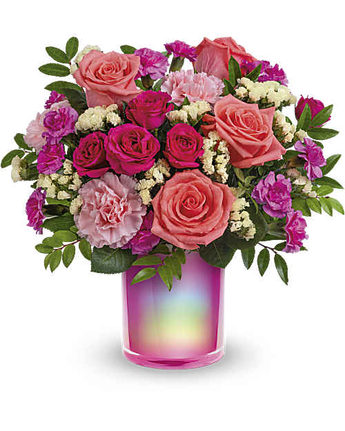 Multi-Colored | Roses | Shimmering Beauty Bouquet | Same Day Flower Delivery by Teleflora