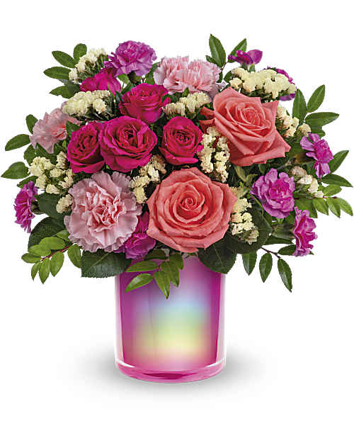 Multi-Colored | Roses | Shimmering Beauty Bouquet | Same Day Flower Delivery by Teleflora