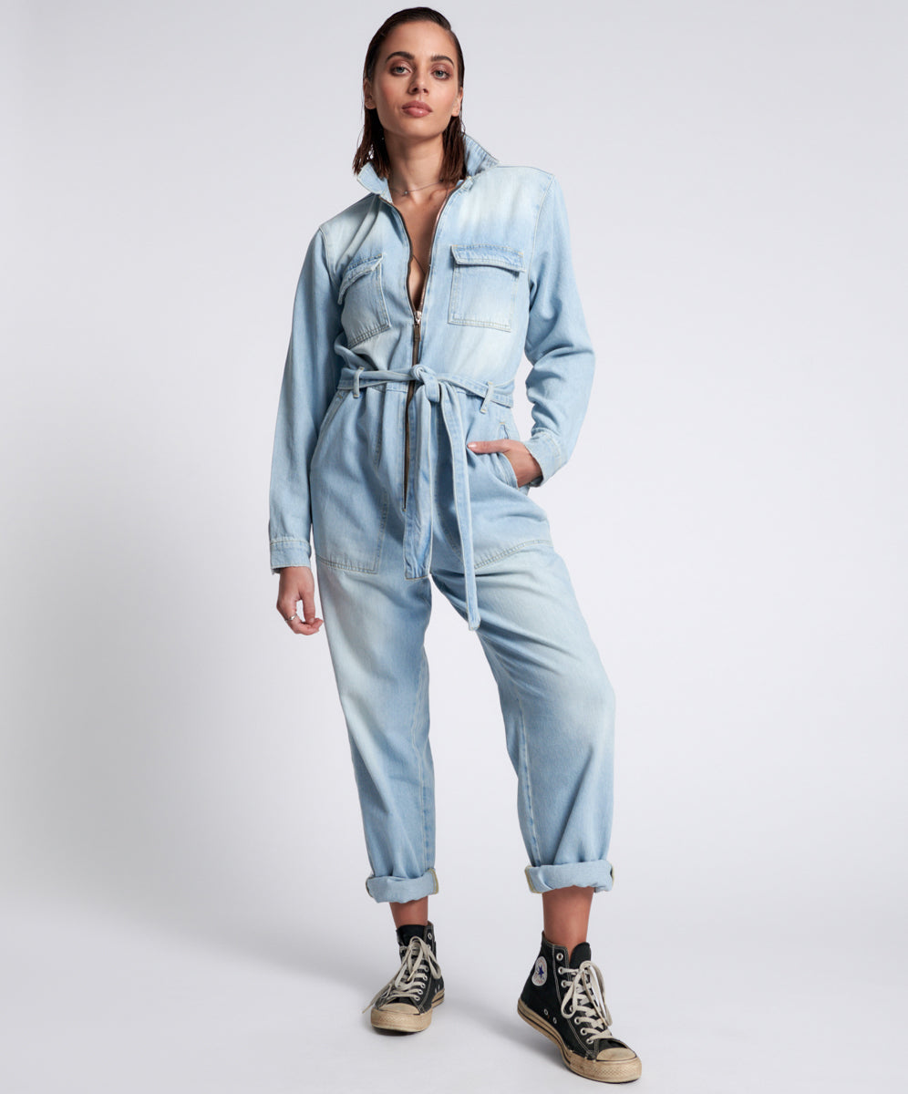 One Teaspoon Angel Blue Claudia Overall
