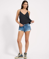 One Teaspoon Bandits Low Waist Denim Shorts - Pacifica Blue