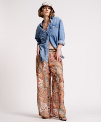 One Teaspoon Bazaar Paisley Palazzo Pants