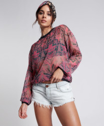 One Teaspoon BEL AIR BLUE BONITA LOW WAIST DENIM SHORTS