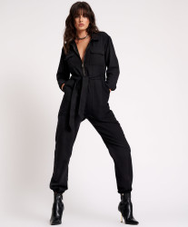 One Teaspoon Black Claudia Overall