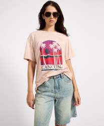 One Teaspoon Cancun Boyfriend Tee - Stone
