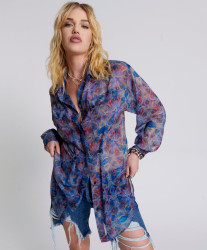 One Teaspoon Cymatic Reflections Utility Shirt