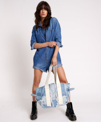 One Teaspoon DENIM WEEKENDER BAG