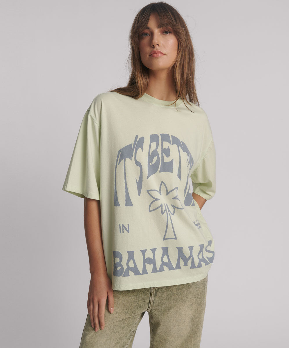 One Teaspoon Its Better In The Bahamas Kobe Tee - Green Mist
