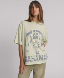 One Teaspoon Its Better In The Bahamas Kobe Tee - Green Mist
