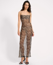 One Teaspoon Jagger Maxi Slip Dress - Leopard Print