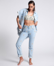 One Teaspoon Lightning Bolt Awesome Baggies High Waist Straight Jeans