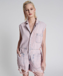 One Teaspoon Pink Haze Palisades Overall
