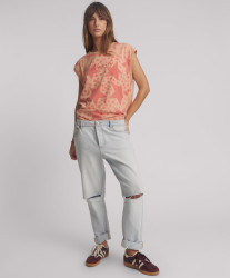 One Teaspoon Saints Low Waist Boyfriend Denim Jeans - Cyber Blue