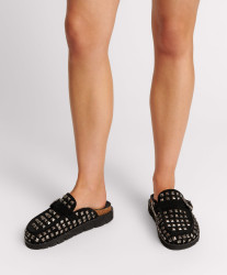 One Teaspoon Studded Black Phoenix Slides