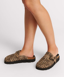 One Teaspoon Studded Snake Phoenix Slides