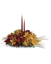 Orange | Mixed Bouquets | Graceful Glow Centerpiece | Same Day Flower Delivery by Teleflora