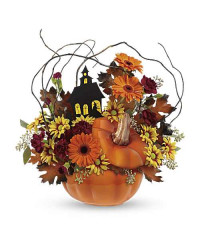 Orange | Mixed Bouquets | Haunted House Bouquet | Same Day Flower Delivery by Teleflora