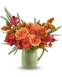 Orange | Mixed Bouquets | Modern Sage Bouquet | Same Day Flower Delivery by Teleflora