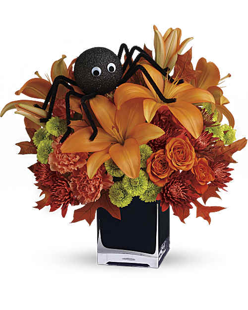 Orange | Mixed Bouquets | Spooky Sweet Bouquet | Same Day Flower Delivery by Teleflora