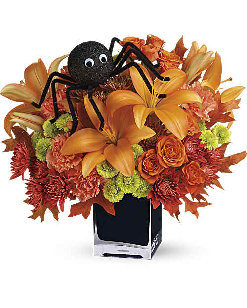 Orange | Mixed Bouquets | Spooky Sweet Bouquet | Same Day Flower Delivery by Teleflora